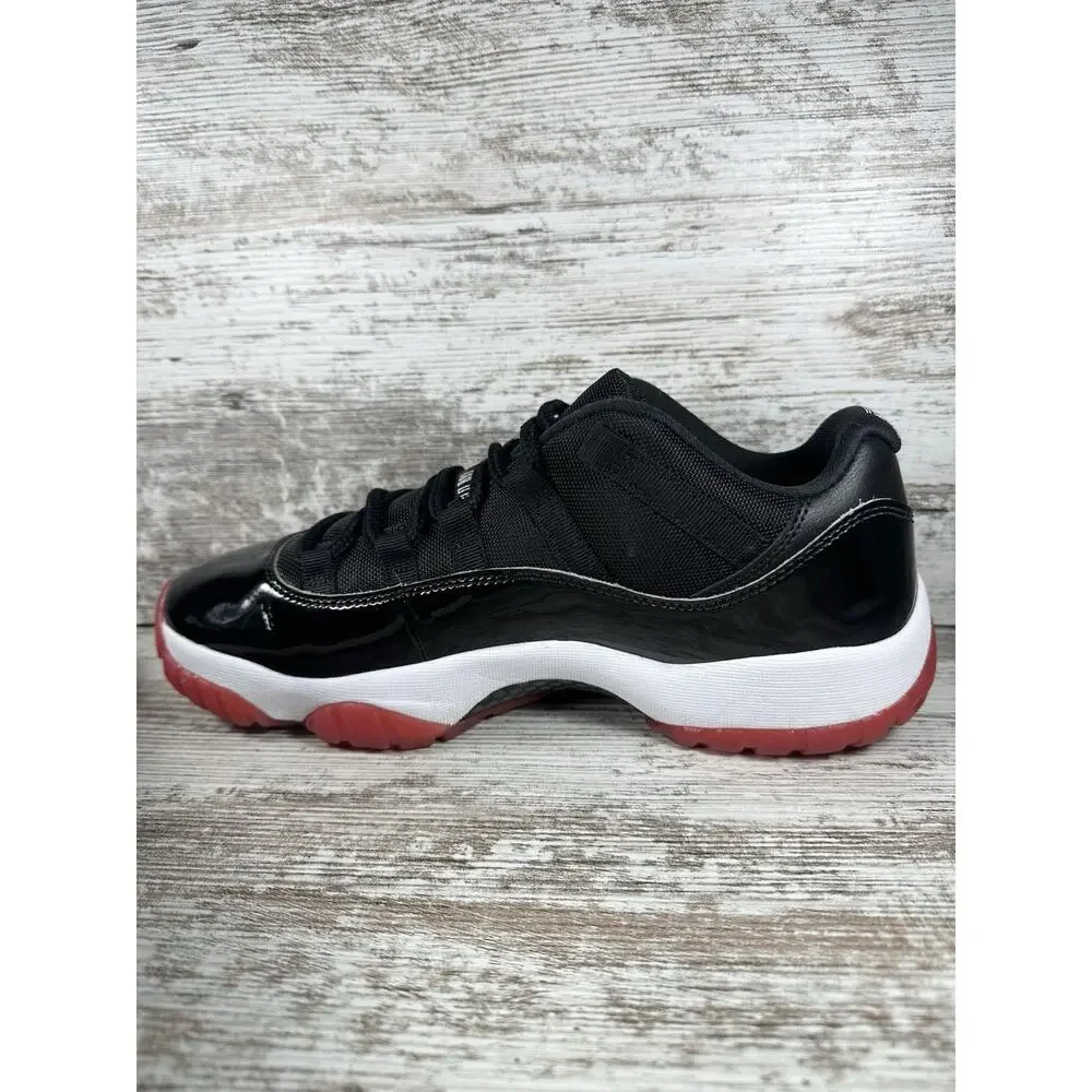 Men's Nike Air Jordan 11 XI Retro Low Bred Black/White/Red Sz 10 EUC!!